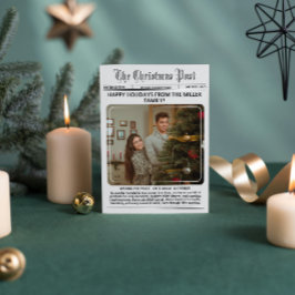 Elegante nieuwsbrief Moderne fotocollage Kerstmis Feestdagenkaart