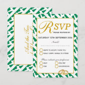 Elegante NIGERIA NAIJA Huwelijks RSVP Antwoordkaar (Voorkant / Achterkant)