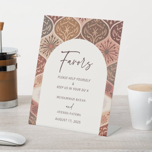 Elegante Nikkah Arabisch Islamitische bruiloft gun Reclamebord Met Voetstuk (Insitu)