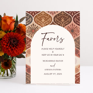 Elegante Nikkah Arabisch Islamitische bruiloft gun Reclamebord Met Voetstuk