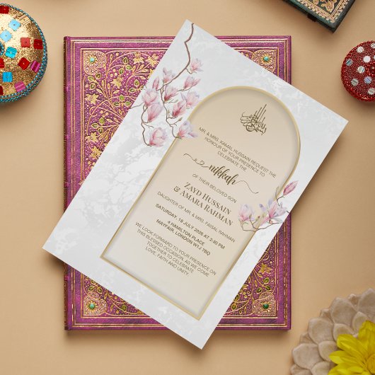 Elegante Nikkah bruiloft uitnodiging | Magnolia's