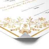 Elegante Nikkah-certificaat Moslim Islamitisch Huw Poster (Hoek)