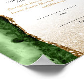 Elegante Nikkah-certificaat Moslim Islamitische Hu Poster (Hoek)