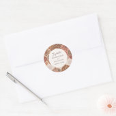 Elegante Nikkah islamitische bruiloft Bedankt Favo Ronde Sticker (Envelop)