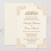 Elegante Nikkah Islamitische Moslim Trouwkaart Kaart (Voorkant / Achterkant)