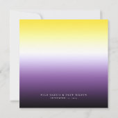 Elegante Non-binaire Pride Bruiloft Save The Date (Achterkant)