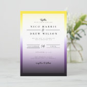 Elegante Nonbinary Pride Bruiloft Kaart (Staand voorkant)
