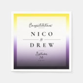 Elegante Nonbinary Pride Bruiloft Servet (Voorkant)