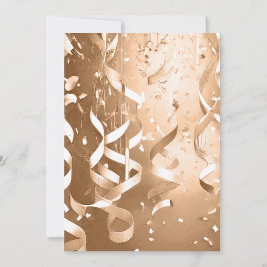 Elegante Noon Year's Eve Party uitnodiging (Achterkant)