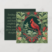 Elegante noordelijke kardinaal William Morris geïn (Voorkant / Achterkant)