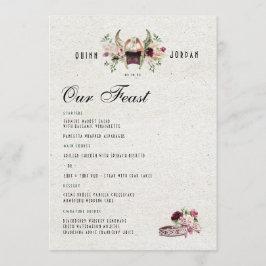 Elegante Noorse Viking-huwelijksmenu Menu