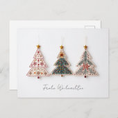 Elegante Nordic Style Weihnachtsbäume Briefkaart (Voorkant / Achterkant)