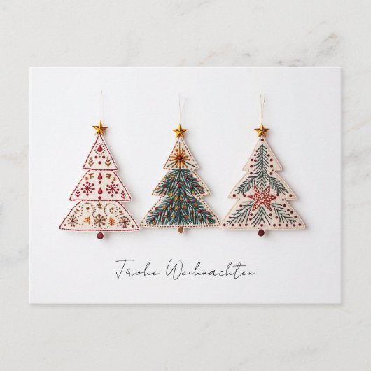 Elegante Nordic Style Weihnachtsbäume Briefkaart (Voorkant)