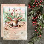 Elegante nostalgische koekjes en cacao vakantie pa kaart