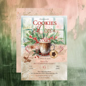 Elegante nostalgische koekjes en cacao vakantie pa kaart