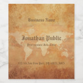 Elegante Nostalgische Oude Papier Look Drinkfles Wijn Etiket (Enkel label)