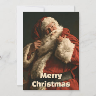 Elegante Nostalgische Traditionele Schattige Kerst Feestdagenkaart