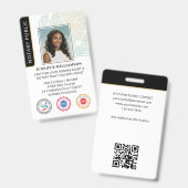 Elegante Notaris Handtekening Agent ID Badge Logo (Voor- en achterkant)