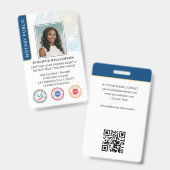 Elegante Notaris Handtekening Agent ID Badge Logo (Voor- en achterkant)