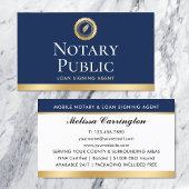 Elegante Notaris Lening Signing Agent Goud Navy Bl Visitekaartje