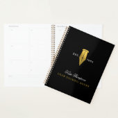 Elegante Notaris Ondertekeningsagent Goud Logo Planner (Display)