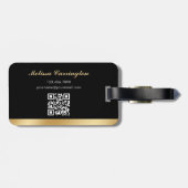 Elegante notaris openbare foto goud zwart bagagelabel (Achterkant horizontaal)
