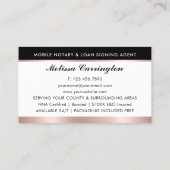 Elegante Notaris Openbare Foto Roos Goud Zwart Visitekaartje (Achterkant)