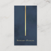 Elegante notaris openbare marine blauw goud gelink visitekaartje (Voorkant)