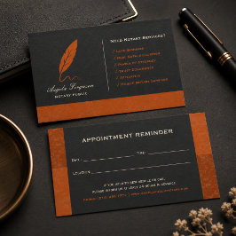Elegante Notaris Openbare Oranje Afsprakenkaartje