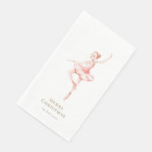 Elegante Notenkraker Ballerina Kerstmis Servet (Hoek)