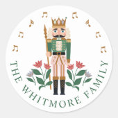 Elegante Notenkraker Ballet Speelgoed Soldier Flor Ronde Sticker (Voorkant)