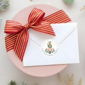 Elegante Notenkraker Ballet Speelgoed Soldier Flor Ronde Sticker