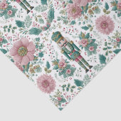 Elegante Notenkraker & Bloemenprint Tissuepapier (Detail)