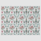 Elegante Notenkraker & Bloemenprint Tissuepapier (Voorkant)