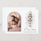 Elegante Notenkraker Botanische Kerstmis Kaart (Voorkant / Achterkant)