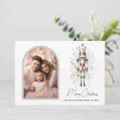 Elegante Notenkraker Botanische Kerstmis Kaart (Staand voorkant)