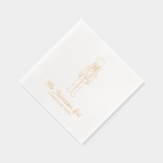 Elegante Notenkraker Kerst Gouden Folie Servetten (Rechts)