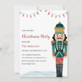 Elegante notenkraker kerstfeest uitnodiging (Voorkant)