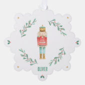 Elegante notenkraker traditionele schattige kerst ornament kaart (Voorkant)