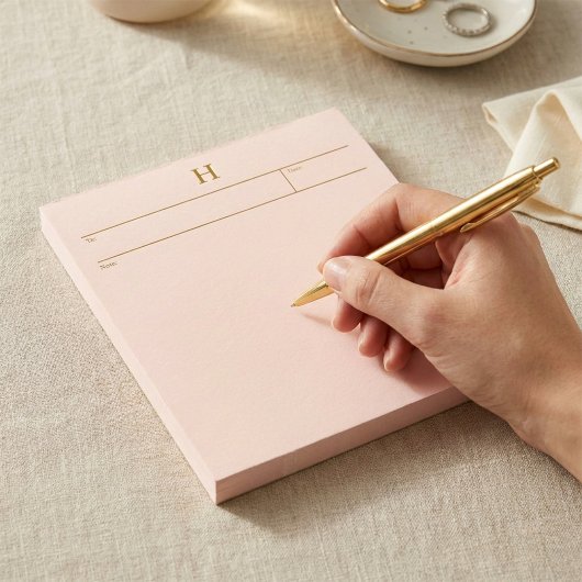 Elegante notitieblok met monogram voor haar