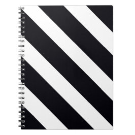 Elegante notitieboek met zwarte en witte strepen