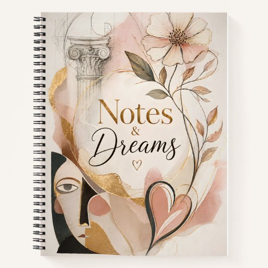 Elegante Notities & Droomendagboek Notitieboek (Voorkant)