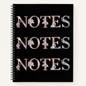 Elegante Notities Notities Notities Bloemige Water Notitieboek (Voorkant)