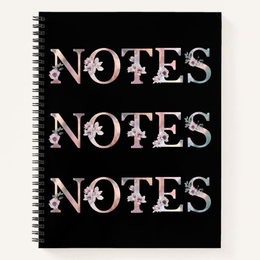 Elegante Notities Notities Notities Bloemige Water Notitieboek (Voorkant)