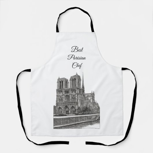Elegante Notre Dame Beste Parijse Chef Schort (Voorkant)