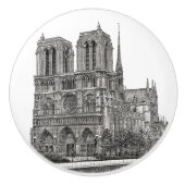 Elegante Notre Dame de Paris Retro Keramische Knop (Voorkant)