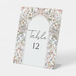 Elegante  Nouveau Bloemenboog bruiloft Reclamebord Met Voetstuk