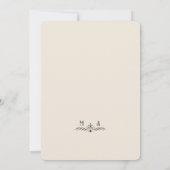 Elegante  Nouveau Waterverf Trouwbloemen Kaart (Achterkant)