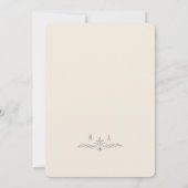 Elegante  Nouveau Waterverf WeddiInvitation Kaart (Achterkant)