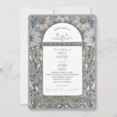 Elegante  Nouveau Waterverf WeddiInvitation Kaart (Voorkant)